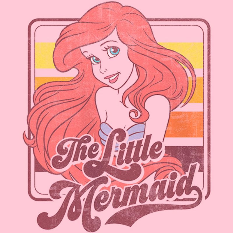Girl's The Little Mermaid 70s Retro Ariel T-Shirt, 2 of 5