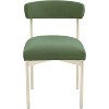 UNISOAR Modern Velvet Dining Chair with Silver Legs Upholstered Armless Side Chair Velvet Beige/Grey Blue/Green - 2 of 4