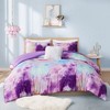 Sapphtopaz Washable Watercolor Tie Dye Comforter Set with Fur Decorative Pillow, Twin Sheet Set, Quilts Twin Size - 3 of 4