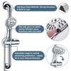 BRIGHT SHOWERS Stainless Steel Slide Bar Grab Rail Set, ADA Compliant with 5-Setting Handheld Shower Head & 69-Inch Hose, Matte Black - 4 of 4
