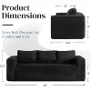 Racxily Cloud Loveseat Sofa Couch, 3 Seater Boneless Couch, Corduroy Sofa, Memory Foam, Modern Small Couches for Small Spaces, Apartement, Black - 4 of 4