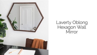 Laverty Hexagonal 30.5" Silver Framed Modern Wall Mirror
