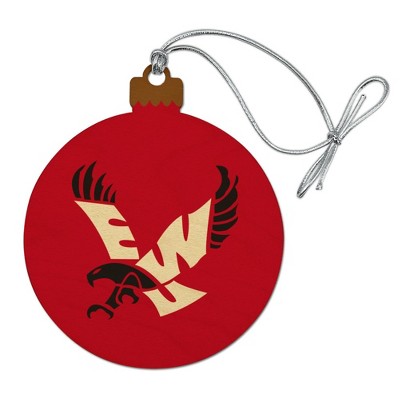 Eastern Washington University Primary Wood Christmas Tree Holiday Ornament