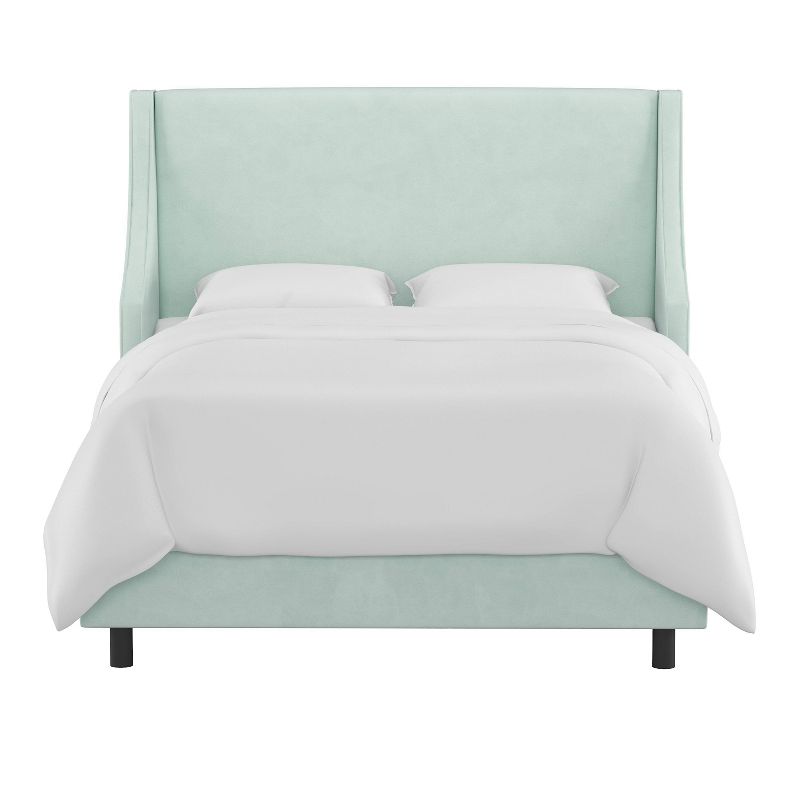 Skyline Furniture Dianna Swoop Arm Wingback Velvet Bed, 1 of 9