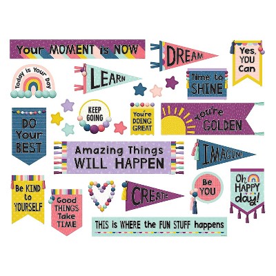 Teacher Created Resources Oh Happy Day Positive Mini Bulletin Board Set 27 Pieces (TCR9023)