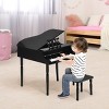 Infans 30-Key Classic Baby Grand Piano Toddler Toy Wood w/ Bench & Music Rack Black - 2 of 4
