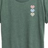 Women's - Instant Message - Gigham Hearts Short Sleeve Graphic T-Shirt - 2 of 4