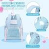Transparent backpack with heart-shaped pattern and cute charm,suitable for both boys and girls,perfect for sports activities and concerts - 4 of 4
