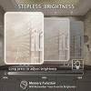 BAOURE 24x32 inch Rectangular Dimmable Anti-Fog LED Wall Bathroom Iron Framed Vanity Mirror for Bathroom - 4 of 4