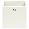 vidaXL Storage Boxes 4 pcs White 12.6"x12.6"x12.6" Fabric - 3 of 4