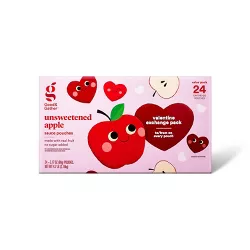 Conventional Unsweetened Apple Sauce Pouches - Valentine's Day Promo - 24ct - Good & Gather™