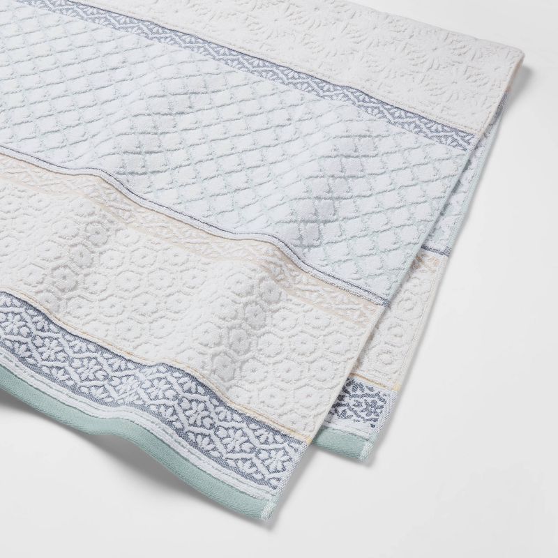 Pattern Filled Stripe Towel Blue - Threshold&#153;, 4 of 5