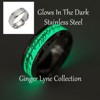 Glow in Dark Black Wedding Band One Ring of Power Stainless Women Men Ginger Lyne - 3 of 4