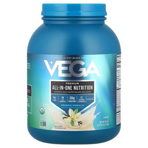 Vega Organic Plant-Based Protein, Premium All-In-One Nutrition, French Vanilla , 3 lb 10.1 oz (1.6 kg) - 1 of 4