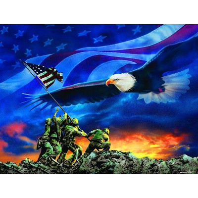 Sunsout Grand Old Flag 500 pc  Fourth of July Jigsaw Puzzle 69038