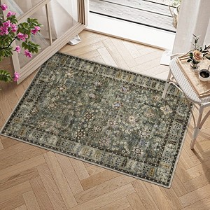 Area Rugs, Washable Area Rug, Indoor Vintage Rug, Print Rug Low-Pile Floor Carpet for Living Room, Bedroom - 1 of 4