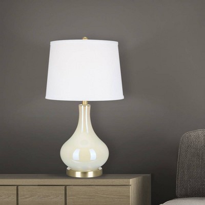 25.25" Glass Lamp White  - Cresswell Lighting