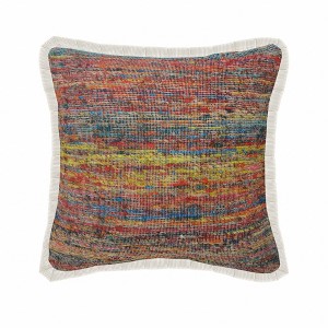 HomeRoots 20" Blue and Red Throw Pillow - 1 of 4