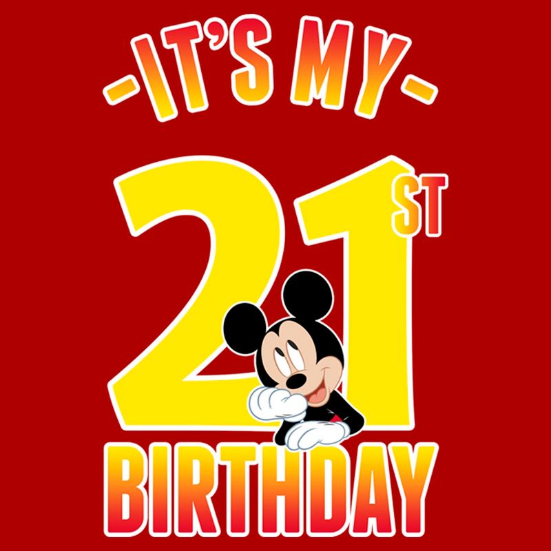 Men's Mickey & Friends It's My 21st Birthday T-Shirt, 2 of 6