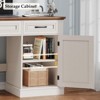 47" Executive Desk, Computer Desk with Drawers, Storage Cabinet & Charging Station - 4 of 4