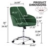 PAGED Adjustable Office Chair Contemporary Desk Chair Ergonomic Swivel Chair with Sturdy Silver Base and Soft Cushion for Office, Bedroom - 4 of 4