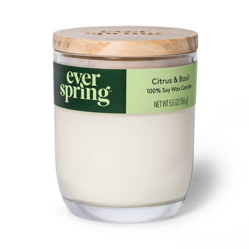 Citrus Basil 100 Soy Wax Candle Everspring Target