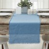 Burlap Blue Runner Fringed 12x48 VHC Brands - 3 of 3