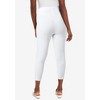 Jessica London Women's Plus Size Everyday Stretch Cotton Capri Legging - 3 of 4