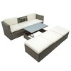 5-Piece Outdoor Patio Wicker Sofa Set with Adustable Backrest, Coversation Set with Lift Top Coffee Table - ModernLuxe - 4 of 4