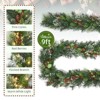 9FT Prelit Christmas Garland with Lights, Realistic Pine Garland for Mantle,Stairs,Indoor & Outdoor Holiday Decor - 4 of 4