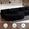 Modular Boucle Floor Couch Set, Modern Compressed Foam Sectional Sofa with Two Chaise Lounge - 4 of 4