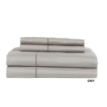 Hotel Concepts 500 Thread Count Sateen Sheet - 4 Piece Set - Gray
