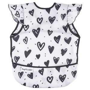 Tiny Twinkle Mess-Proof and Waterproof Baby Bib/Apron with Ruffled Shoulder, Machine Washable and BPA-Free - 1 of 1