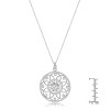 Slickblue 1.4ct CZ Rhodium Pendant Necklace for Women, Interlocking Circles Design, 16" Chain + 2.5" Extender - 3 of 4