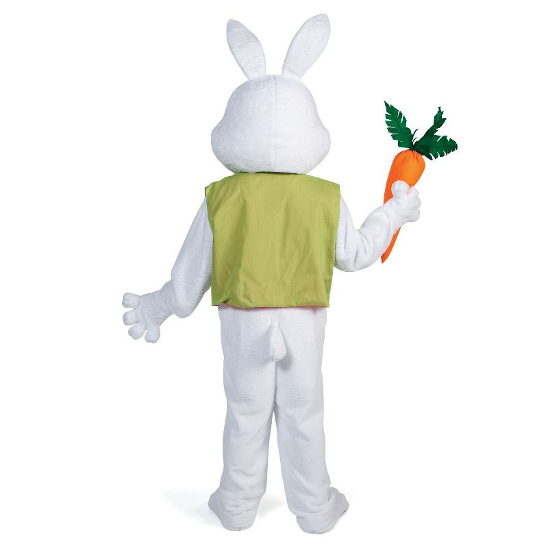 Halloween Express Mens Easter Bunny Jumpsuit with Headgear Costume - One Size Fits Most - White, 4 of 5