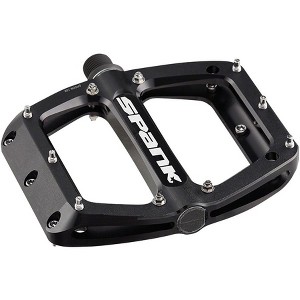 Spank Spoon 110 Platform Pedals 9/16" Concave Alloy Body Replaceable Pins, Black - 1 of 3
