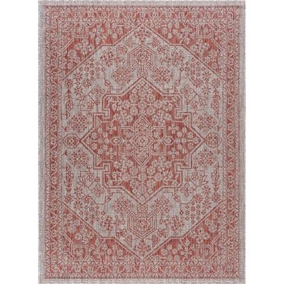 Area Rug Ultra-Thin Moroccan Area Rug Non-Slip Non Shedding Area Rug Low-Pile Indoor Outdoor Throw Rug