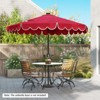 Tangkula 9.3 FT Solar Patio Umbrella w/ 32 LED Lights & Vented Top & Ruffles - 2 of 4