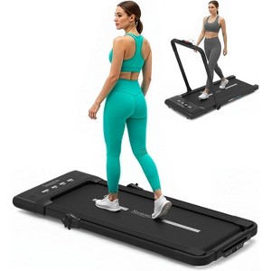 SereneLife Folding Motorized Treadmill - 2.5 HP Electric Walking Pad with Bluetooth, LCD Display & Remote Control (SLFOLD20.7) - 1 of 4
