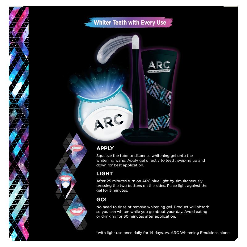 ARC Emulsion Leave-On Tooth Whitening System with Applicator, Stand and LED Blue Light - Mint Flavor - 0.88oz, 3 of 7
