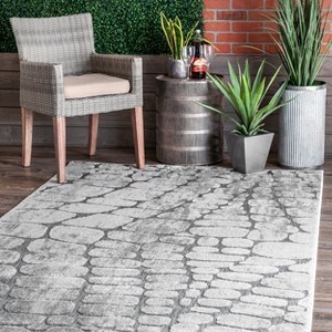 Nuloom Jaycee Raised Stoneway Indoor/Outdoor Patio Area Rug - 1 of 4