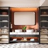 Rectangular Framed Tempered Glass Wall-Mounted Bathroom Vanity Mirror - 3 of 4