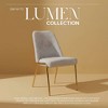 LeisureMod Lumen Dining Chair – Modern Upholstered Kitchen Chair with Gold Steel Legs, Ergonomic Accent Chair - 4 of 4