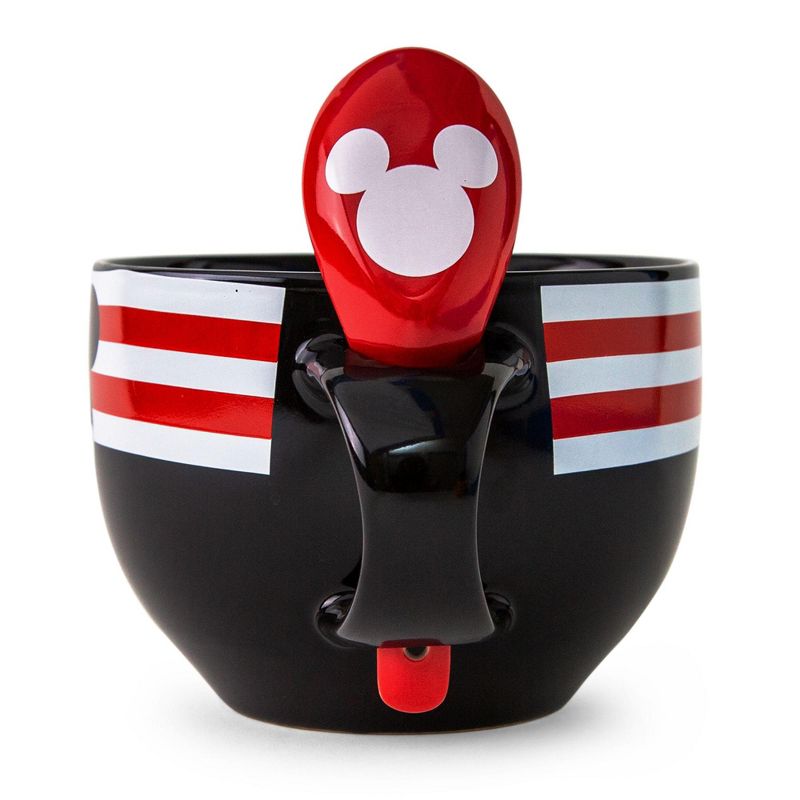 Silver Buffalo Disney Mickey Mouse Red-Striped Ceramic Soup Mug With Spoon | Holds 24 Ounces, 2 of 7