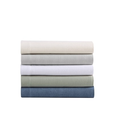 Green Cotton Flannel Full Sheet Set with Deep Pockets