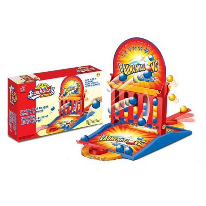 Insten Launch Along Connect Four with Base, Launchers and Balls, Fun Board Games for Kids & Family, 4 of 5