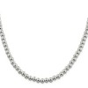 Black Bow Jewelry 6mm, Sterling Silver, Beaded Box Chain Necklace - 3 of 4