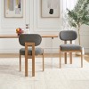 GDFStudio Lesley Modern Rubber Wood and Fabric Upholstered Dining Chair (Set of 2) - 2 of 4