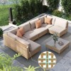 Decksplore  7-Piece Outdoor Sectional Sofa Set​​​​ Modern Patio Furniture with Weather-Resistant PE Rattan - 2 of 4