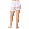 Women's Satin Ruffle Pajama Shorts - FANTASTIC FAWN - 3 of 4